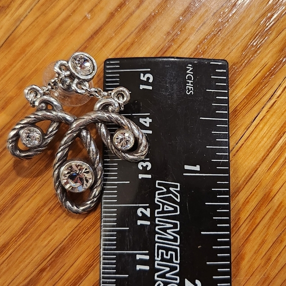 Brighton Mckinney Silver Necklace and Earring Set with Crystal Details - Picture 5 of 6